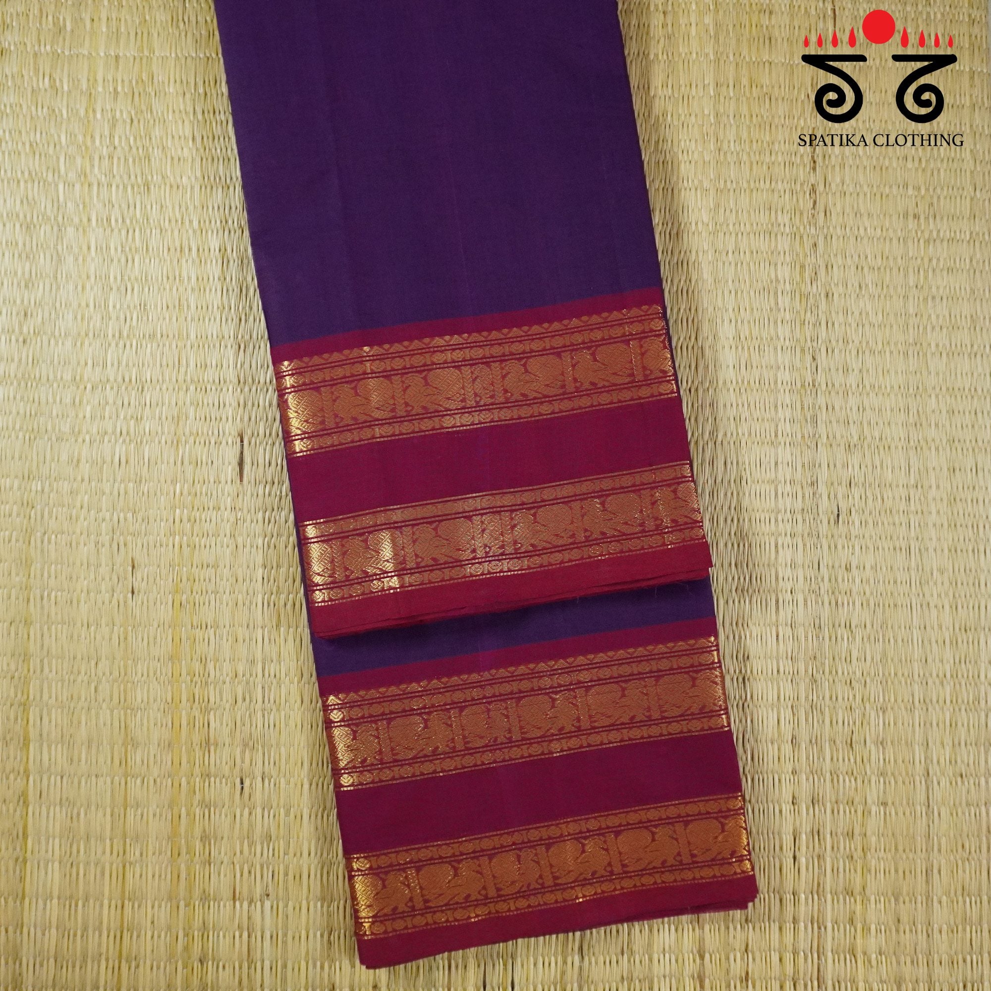 Purple South Cotton Saree