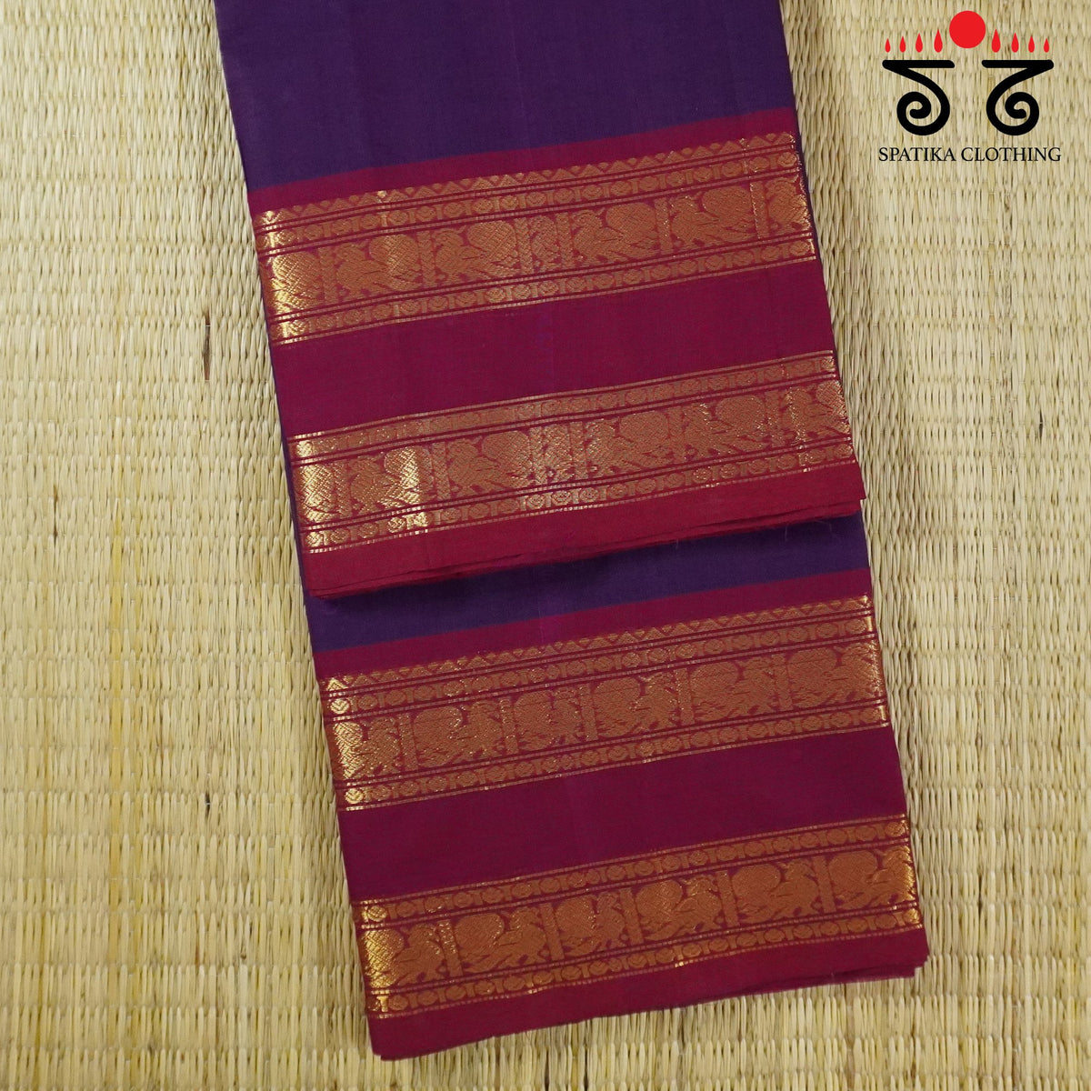 Purple South Cotton Saree