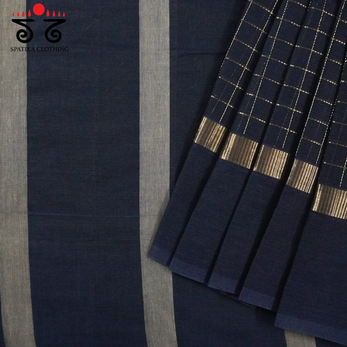 Navy South Cotton Saree