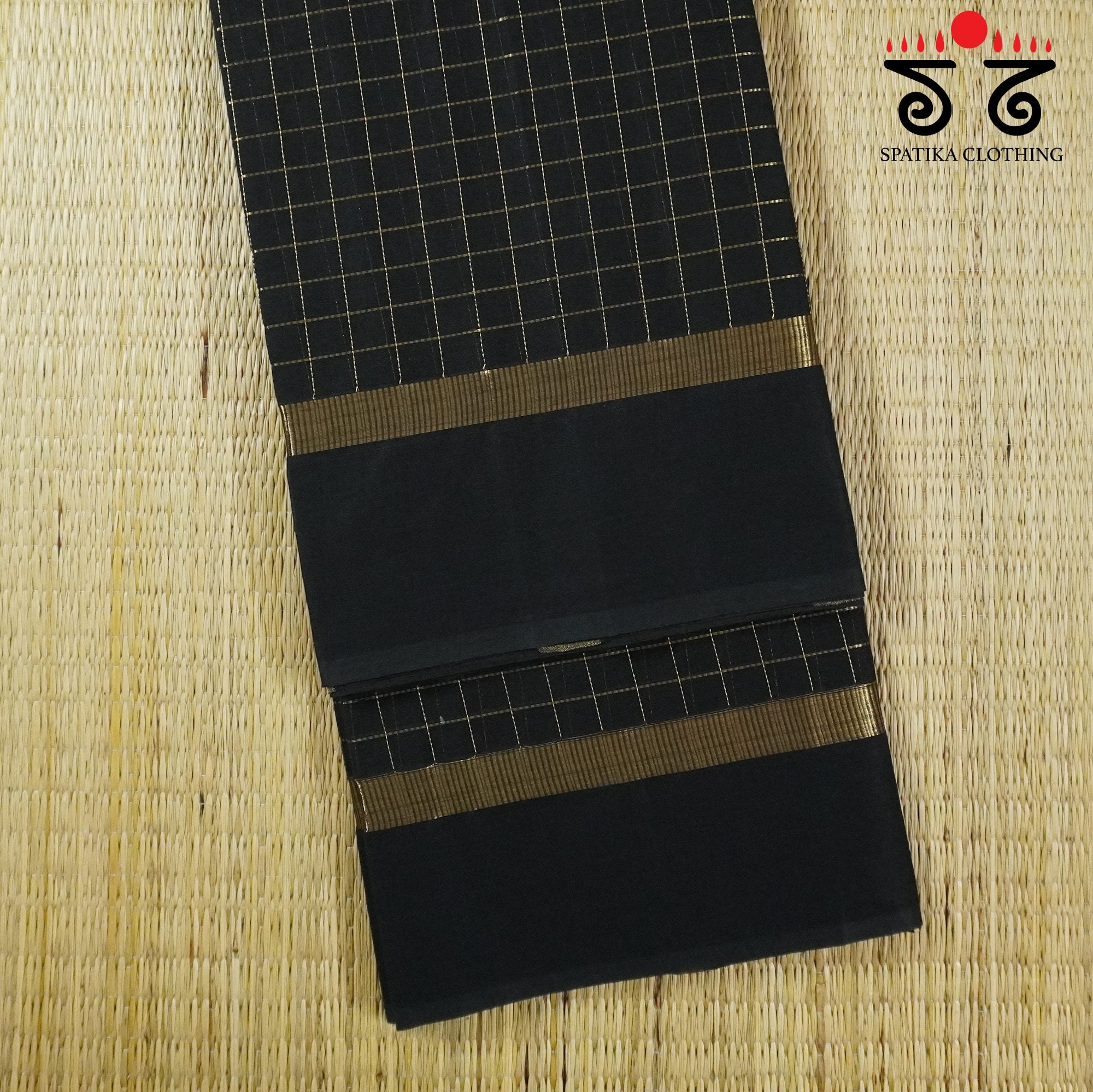 Black South Cotton Saree