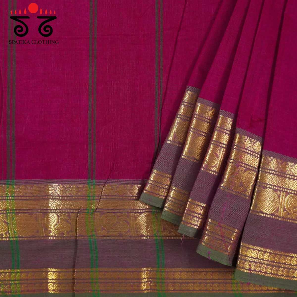 Pink South Cotton Saree