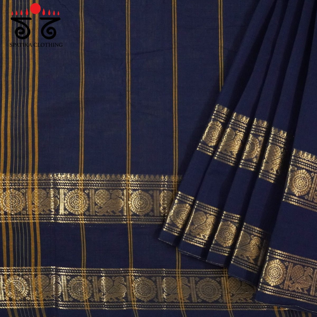 Blue South Cotton Saree