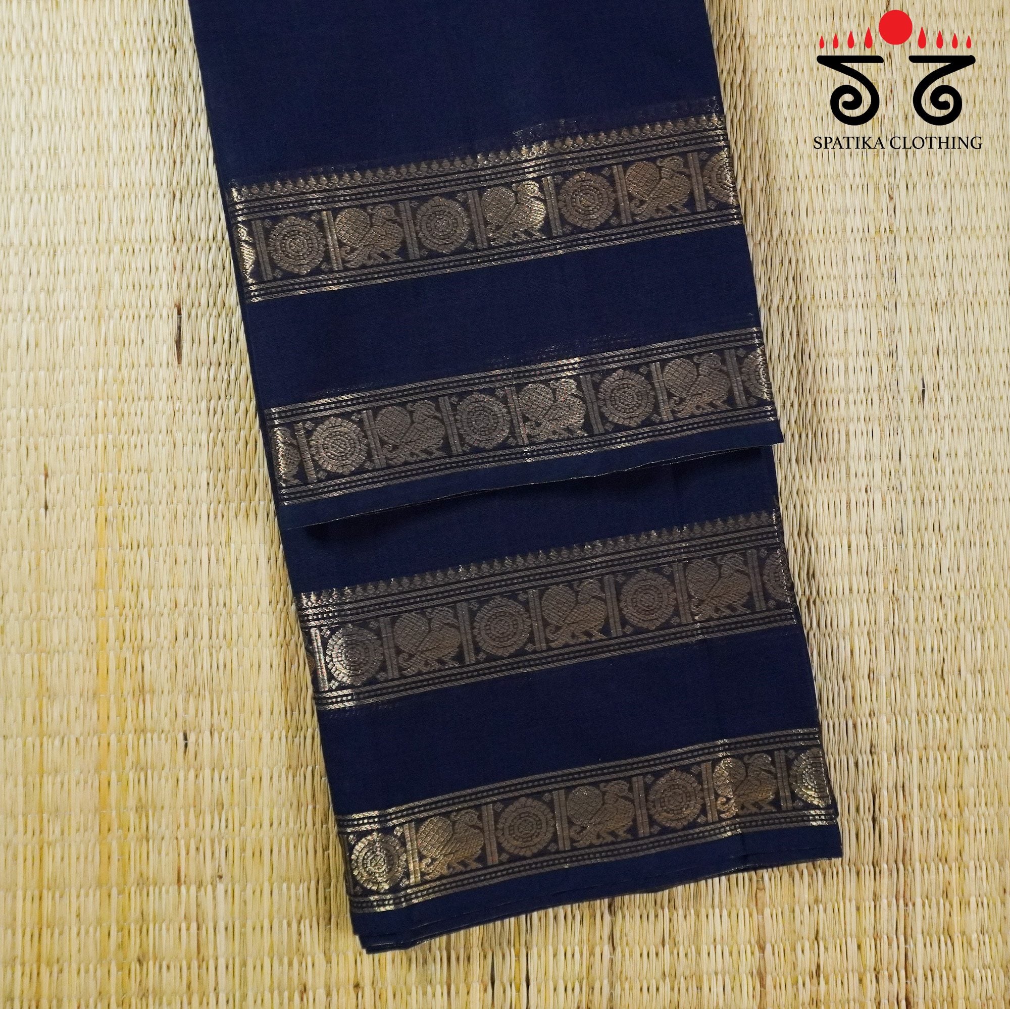 Blue South Cotton Saree