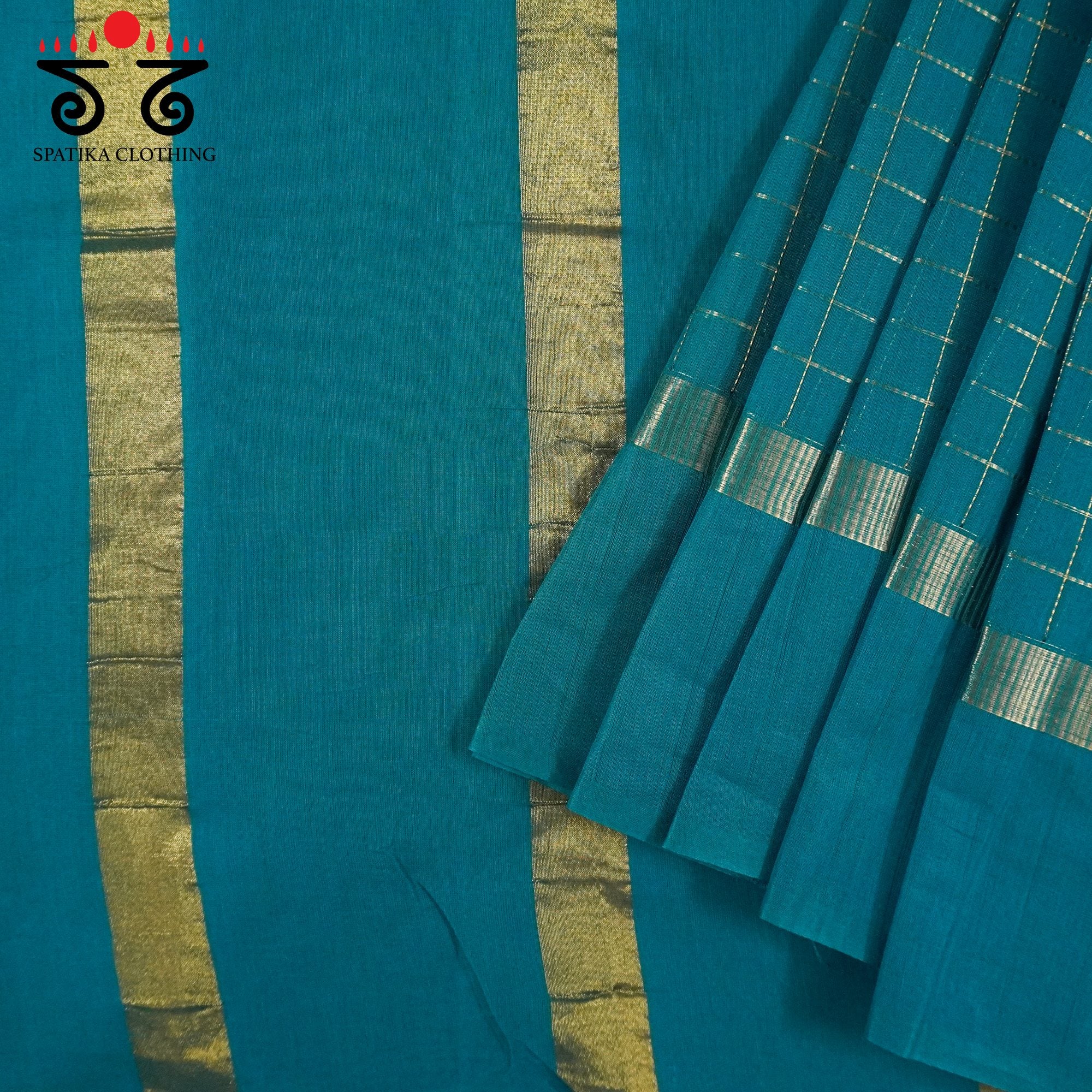 Blue South Cotton Saree