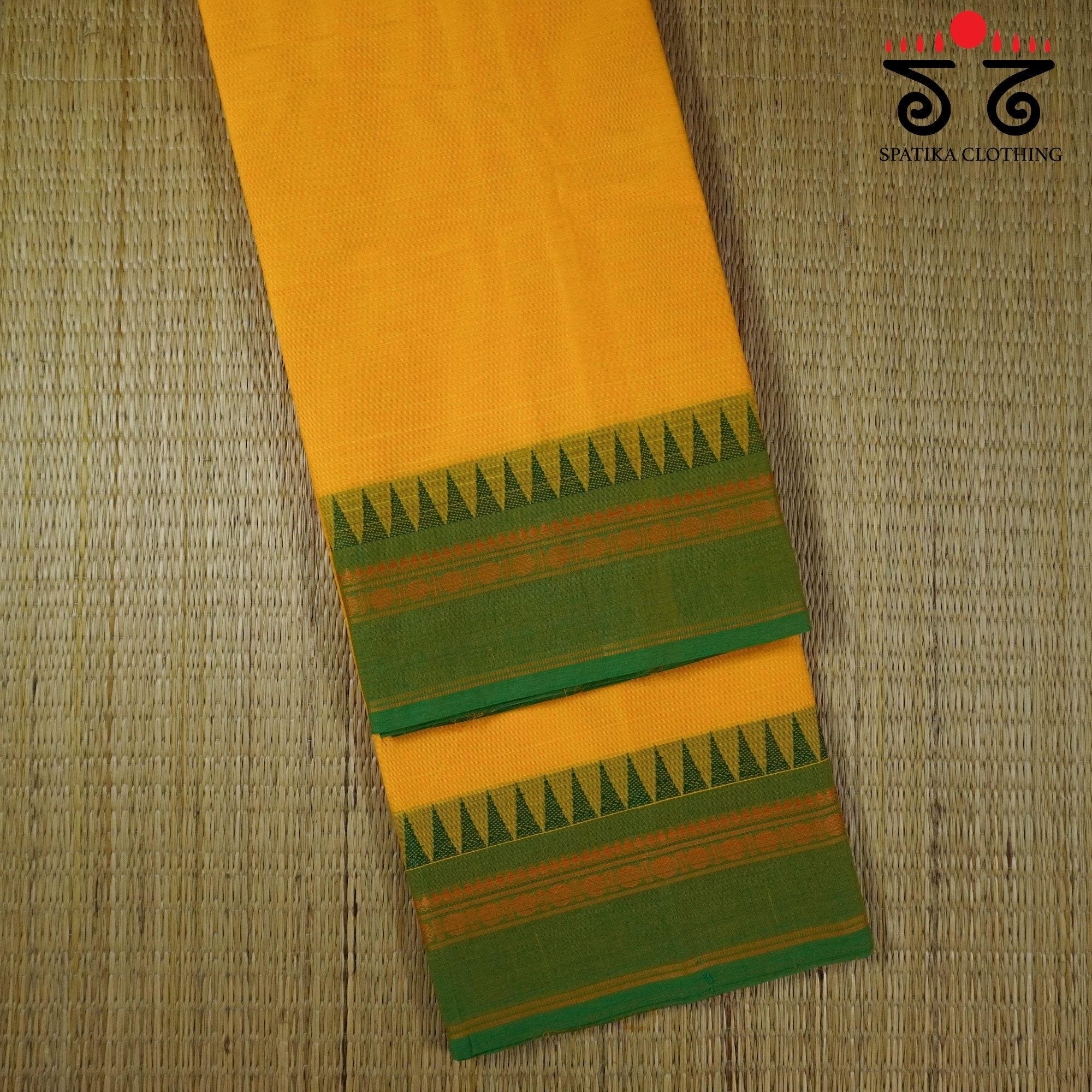 Yellow South Cotton Saree