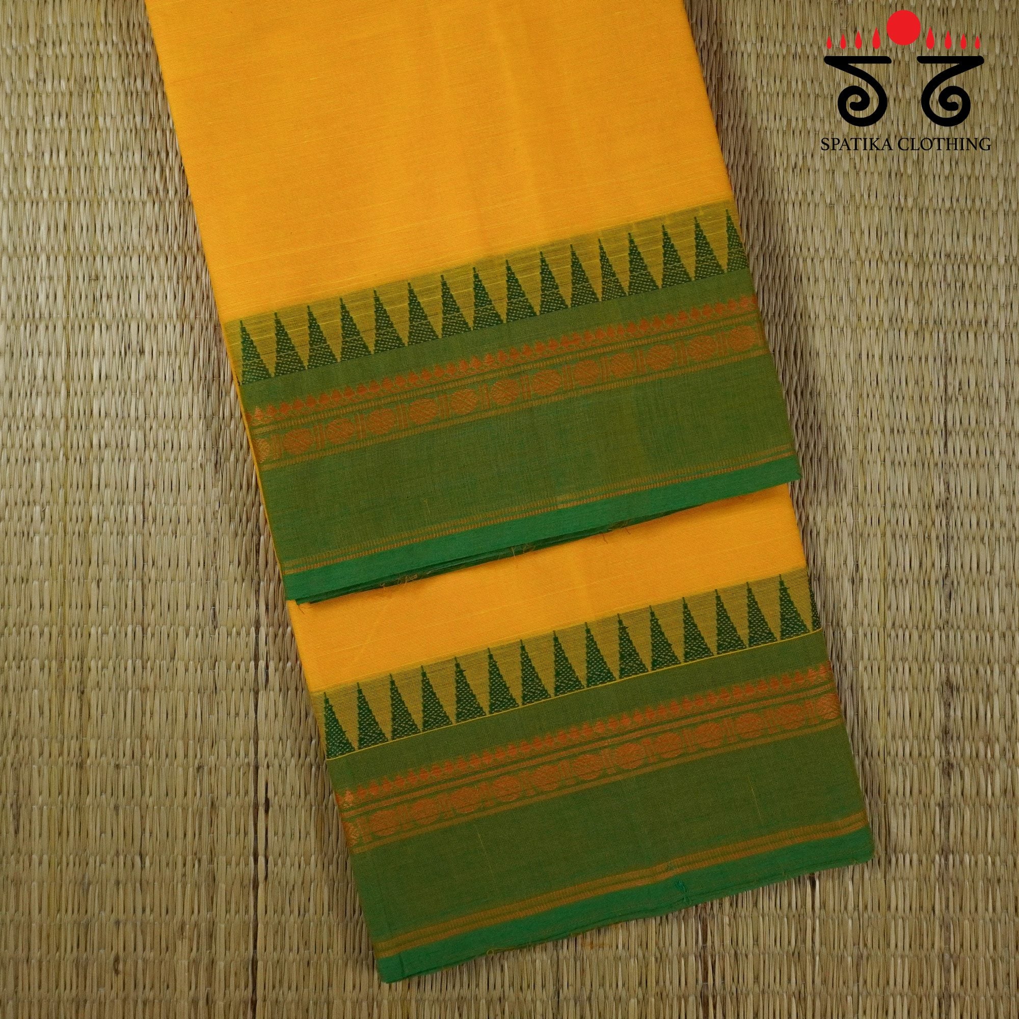 Yellow South Cotton Saree