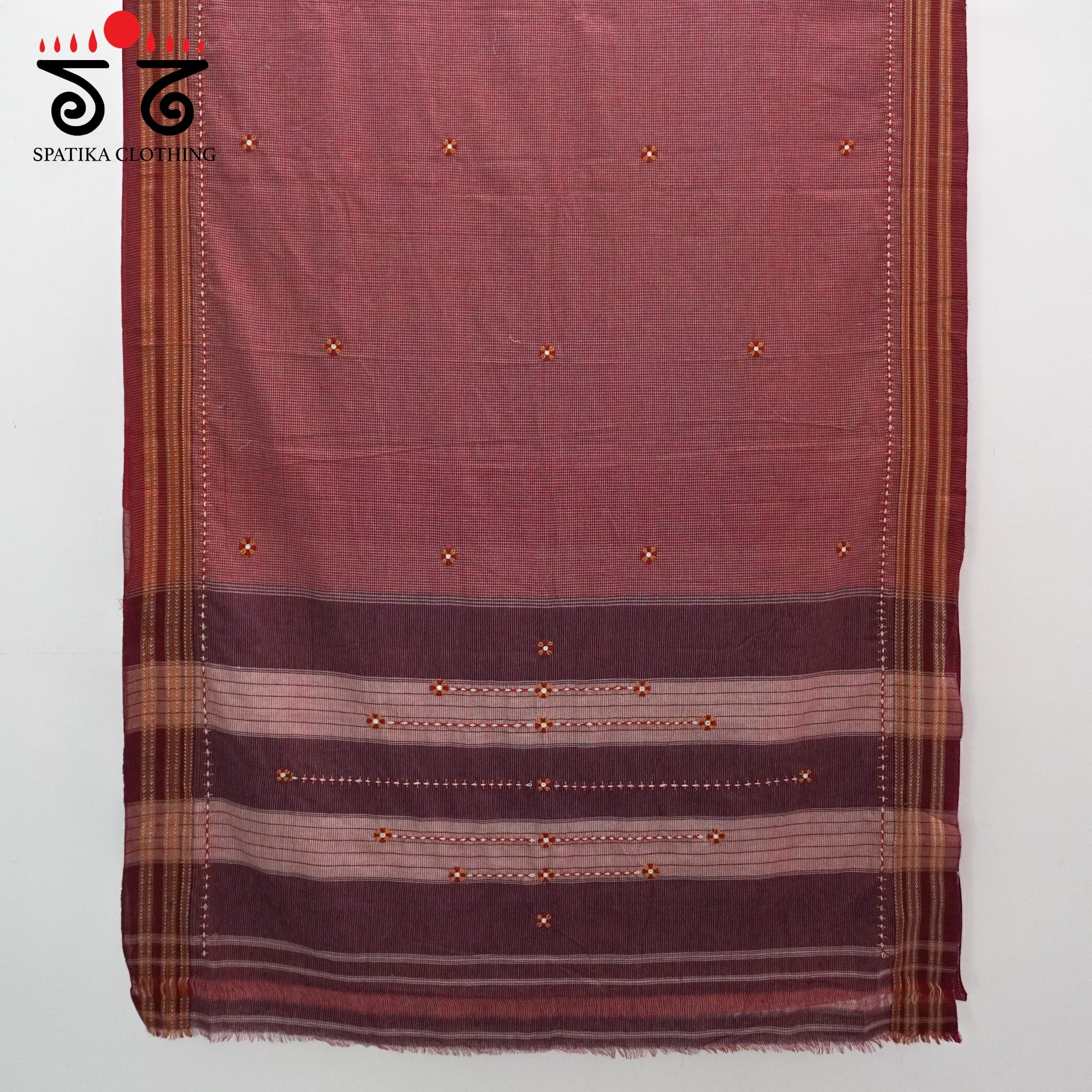 Ilkal Hand Embroidered Cotton Saree