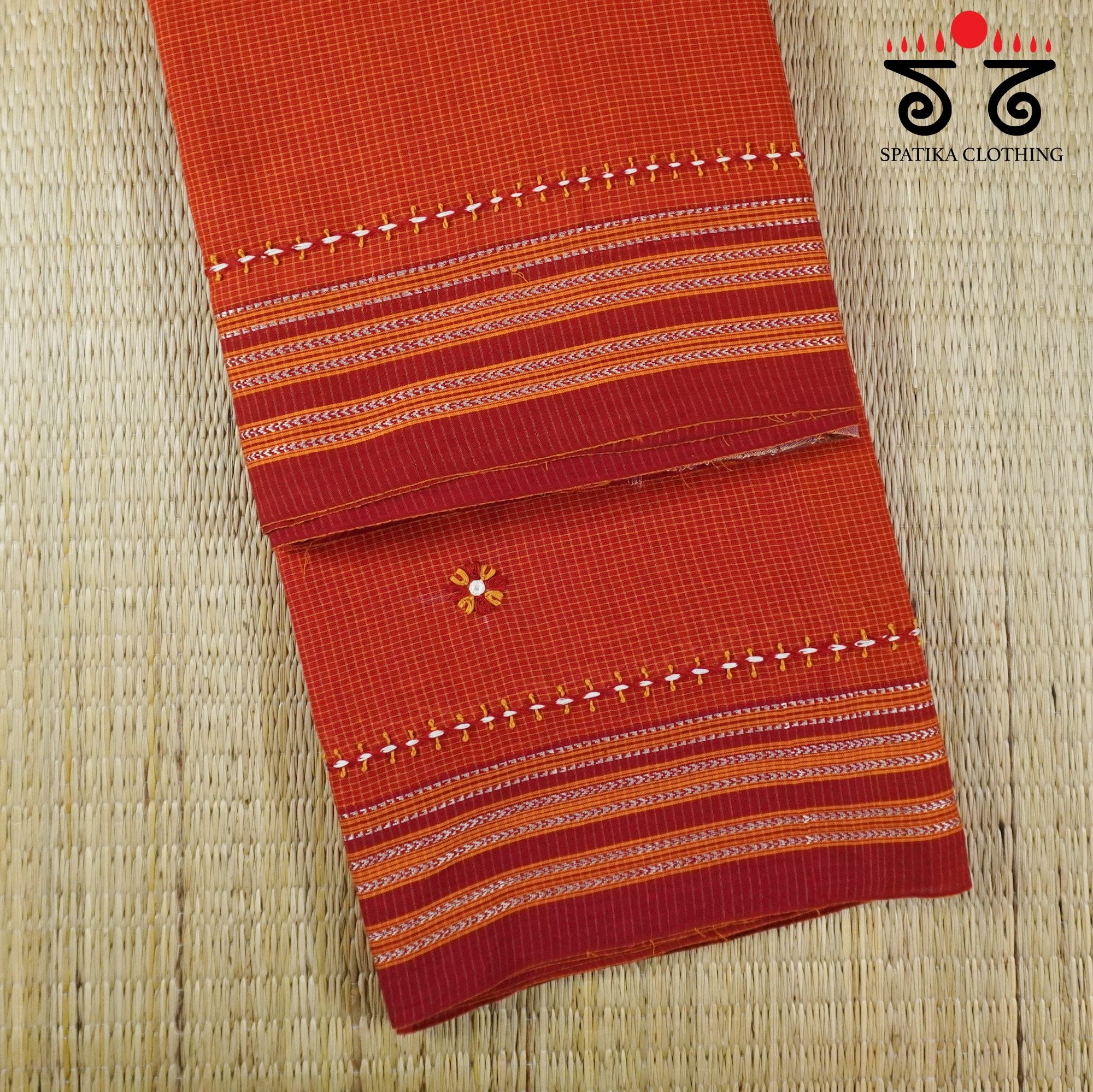 Ilkal Hand Embroidered Cotton Saree