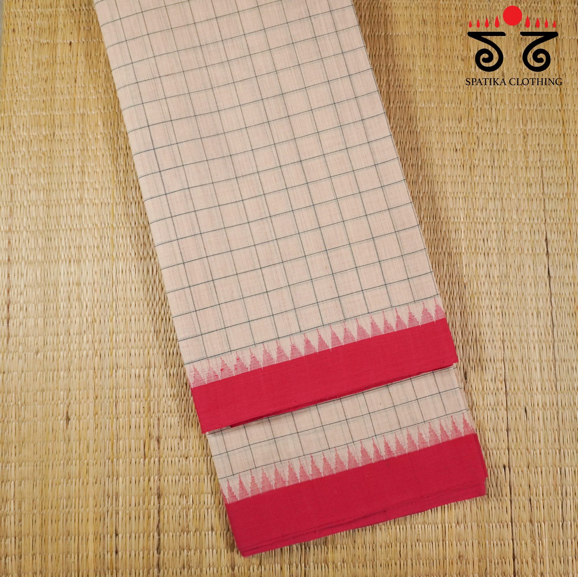 Pink Ponduru Handspun Cotton Saree