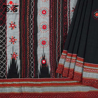 Ilkal Hand Embroidered Cotton Saree