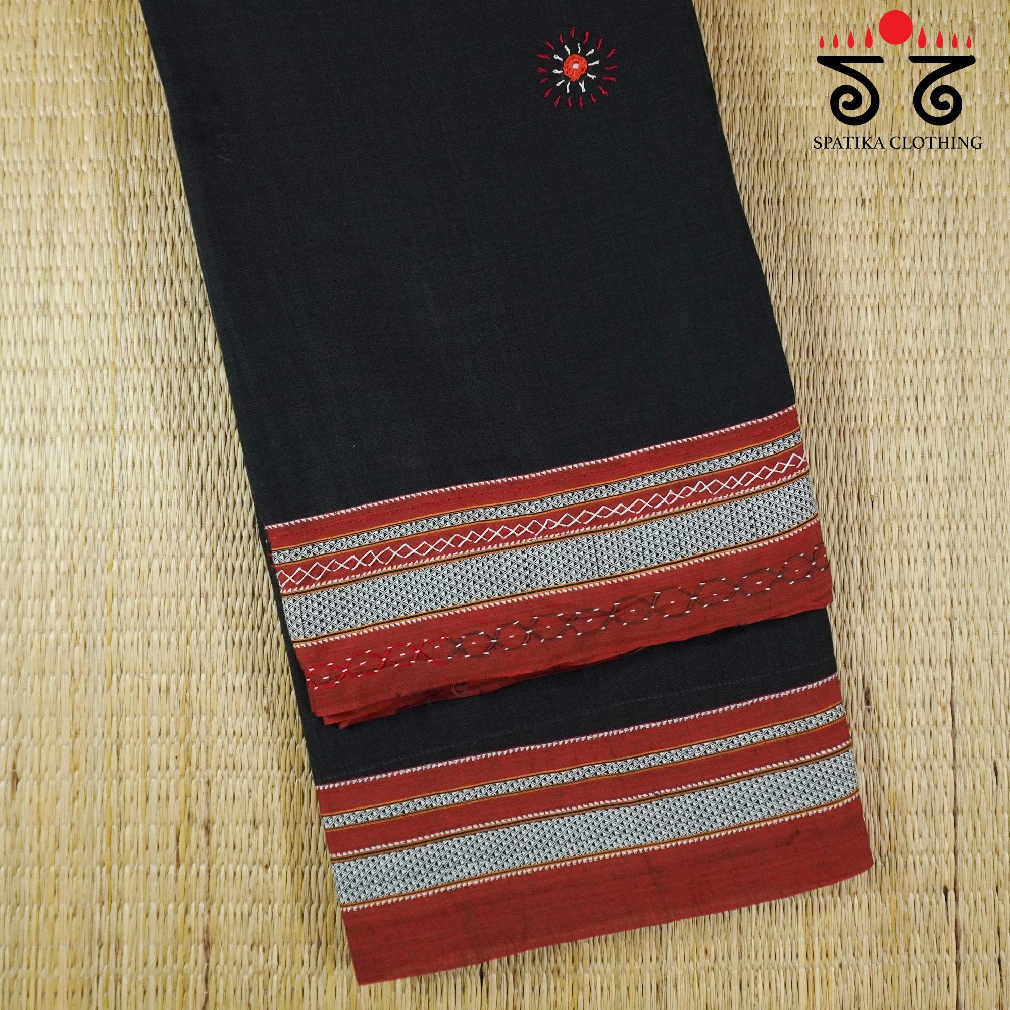 Ilkal Hand Embroidered Cotton Saree