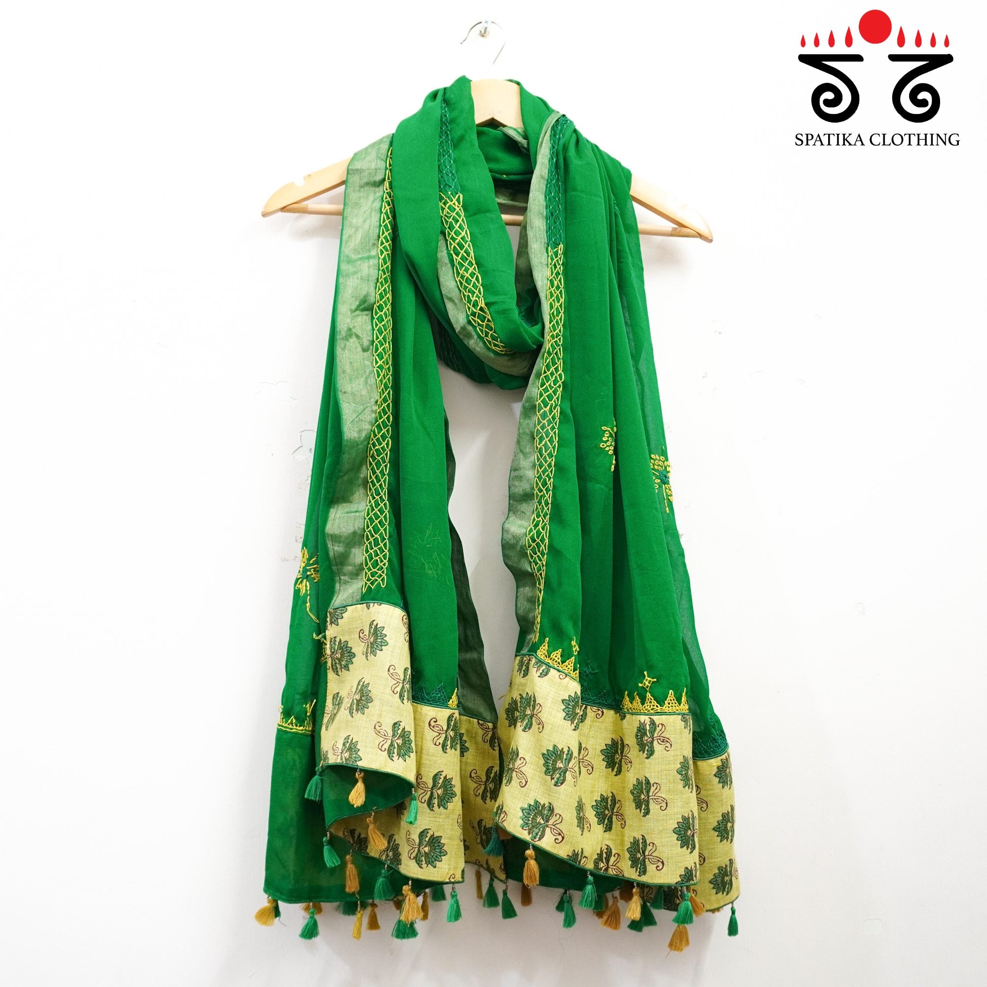 Lambani Hand Embroidered Chiffon Dupatta