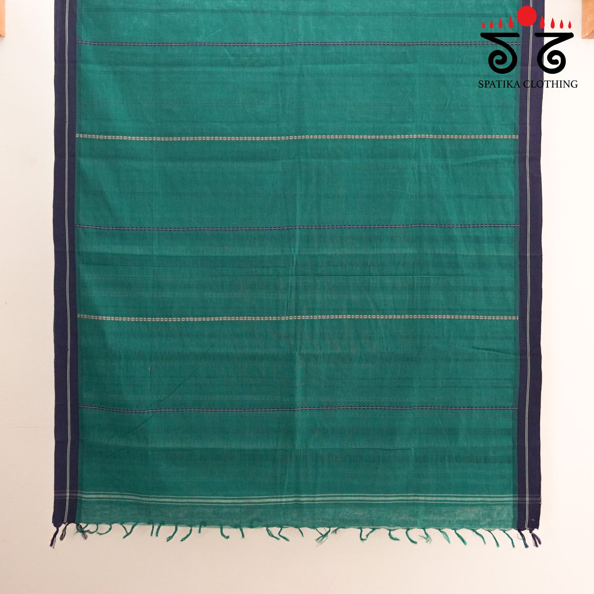 Blue Begampur Handwoven Cotton Saree New!