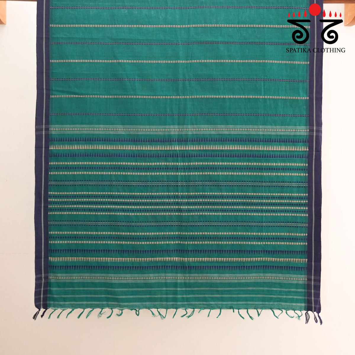 Blue Begampur Handwoven Cotton Saree New!