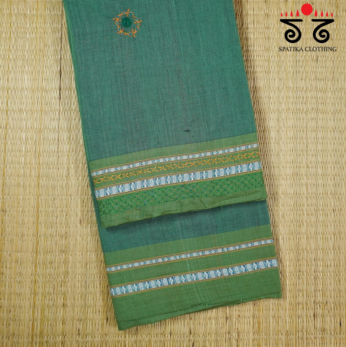 Ilkal Hand Embroidered Cotton Saree