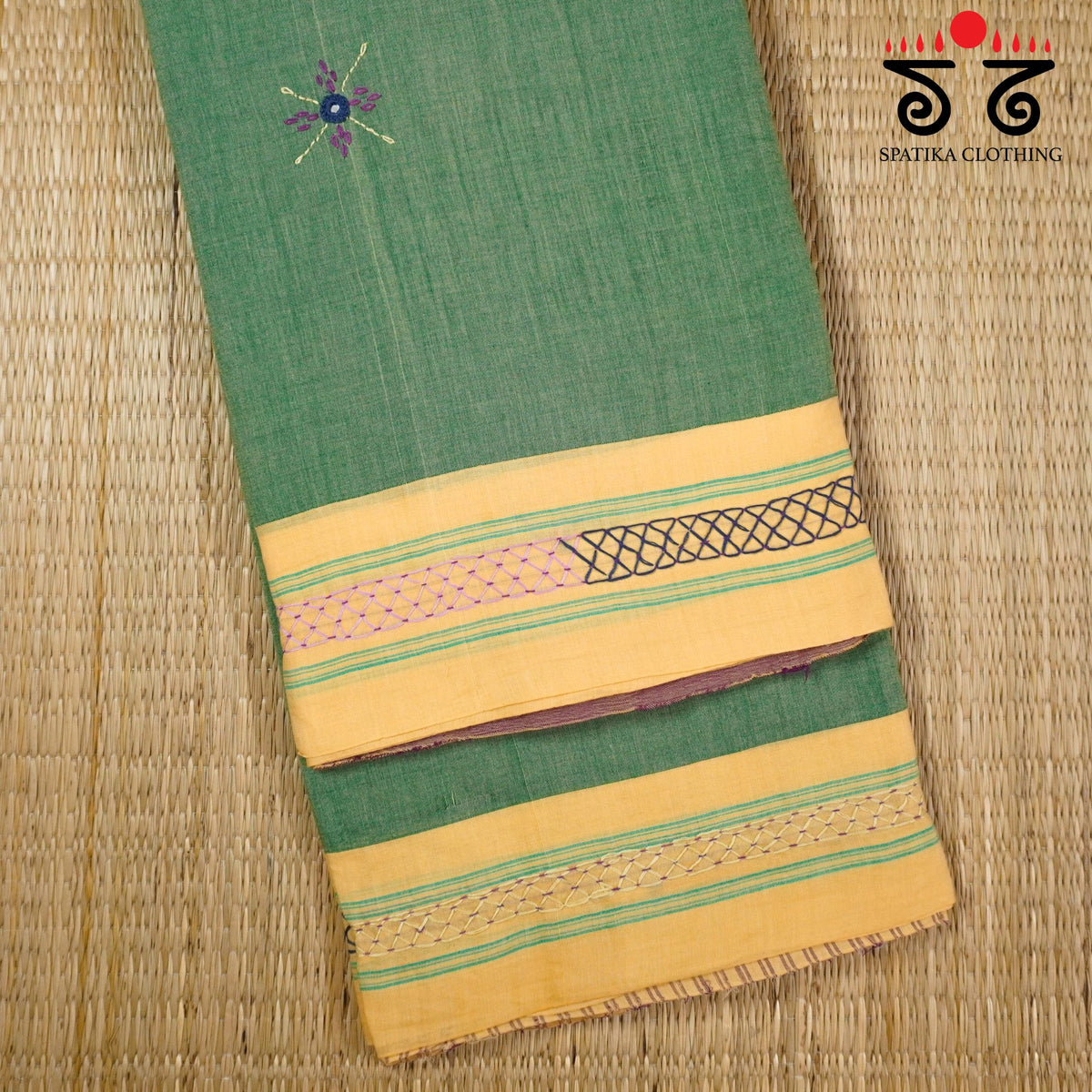 Ilkal Hand Embroidered Cotton Saree