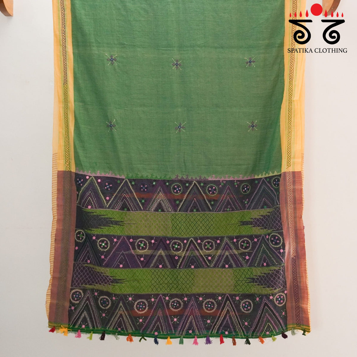 Ilkal Hand Embroidered Cotton Saree