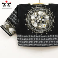 Black Festive Lambani Khun Handcrafted Blouse