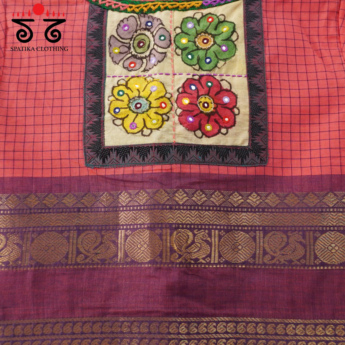 Pink Chettinad - Pen Kalamkari Blouse