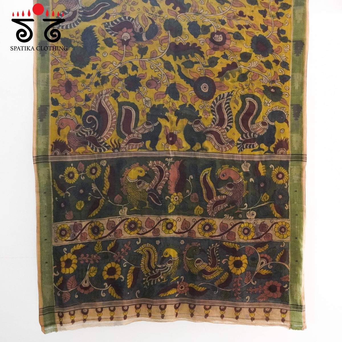 Pen Kalamkari Bengal Cotton Saree