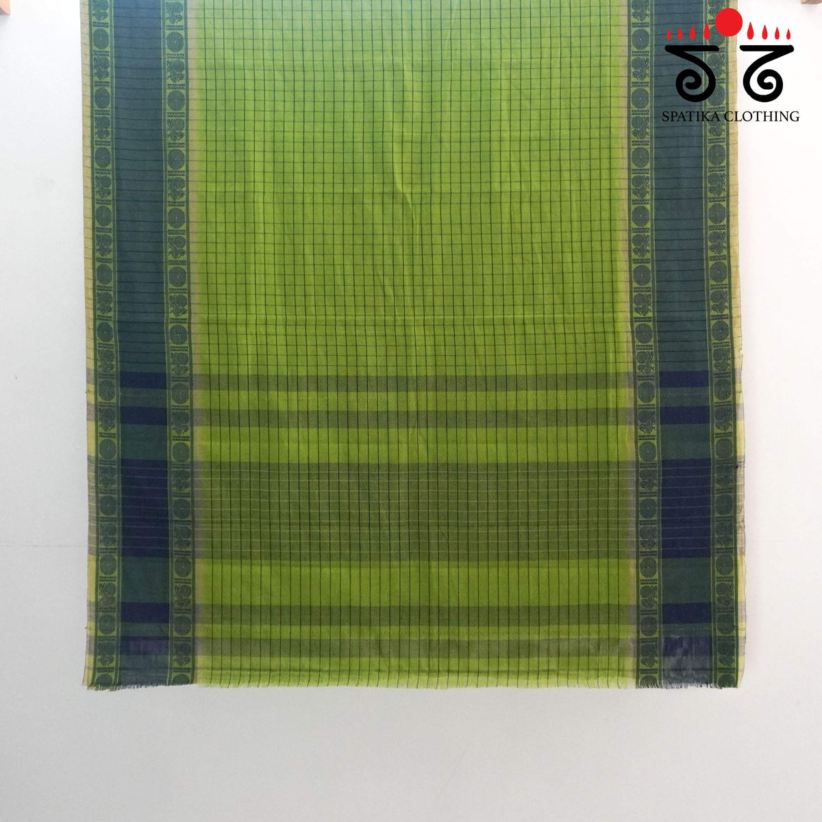 Green Begampur Handwoven Cotton Saree New!