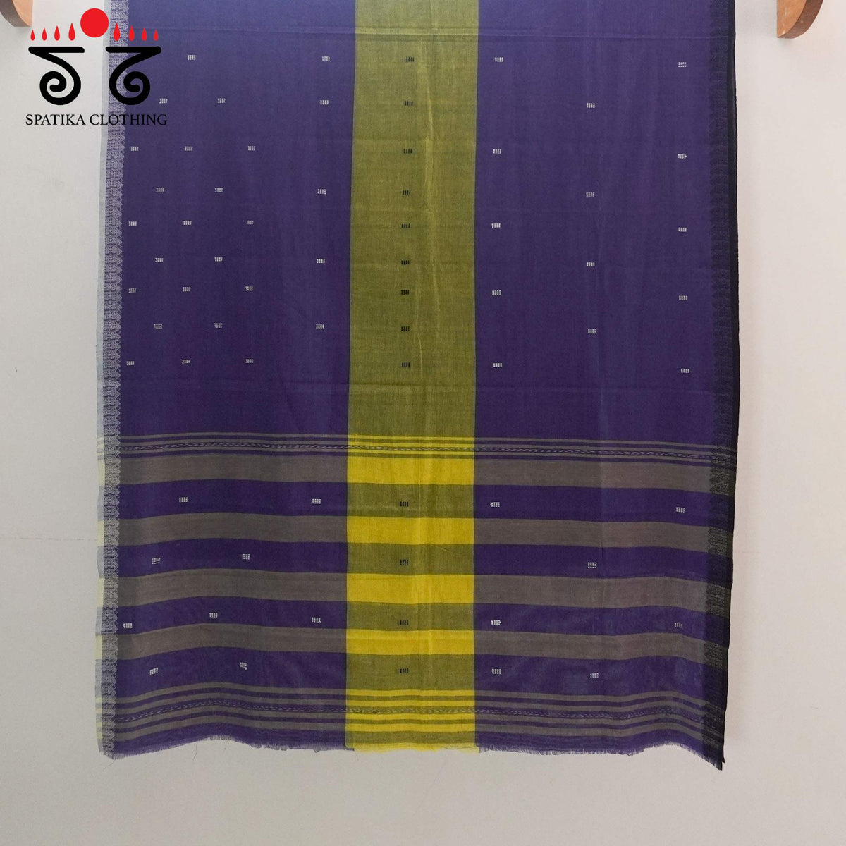 Blue Begampur Handwoven Cotton Saree New!