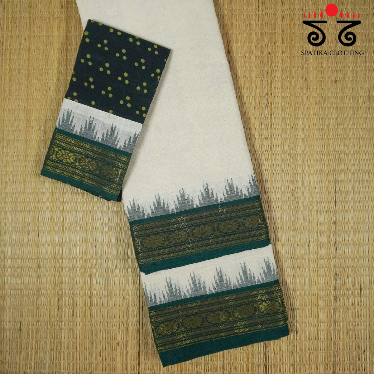 Ponduru Handspun Saree - Ajrak Blouse