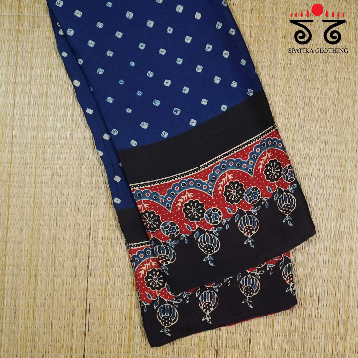Ajrak - Bandhani Modal Saree