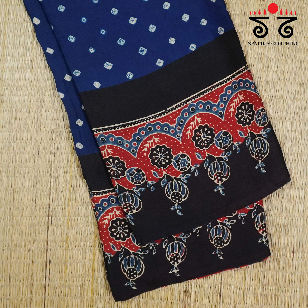 Ajrak - Bandhani Modal Saree
