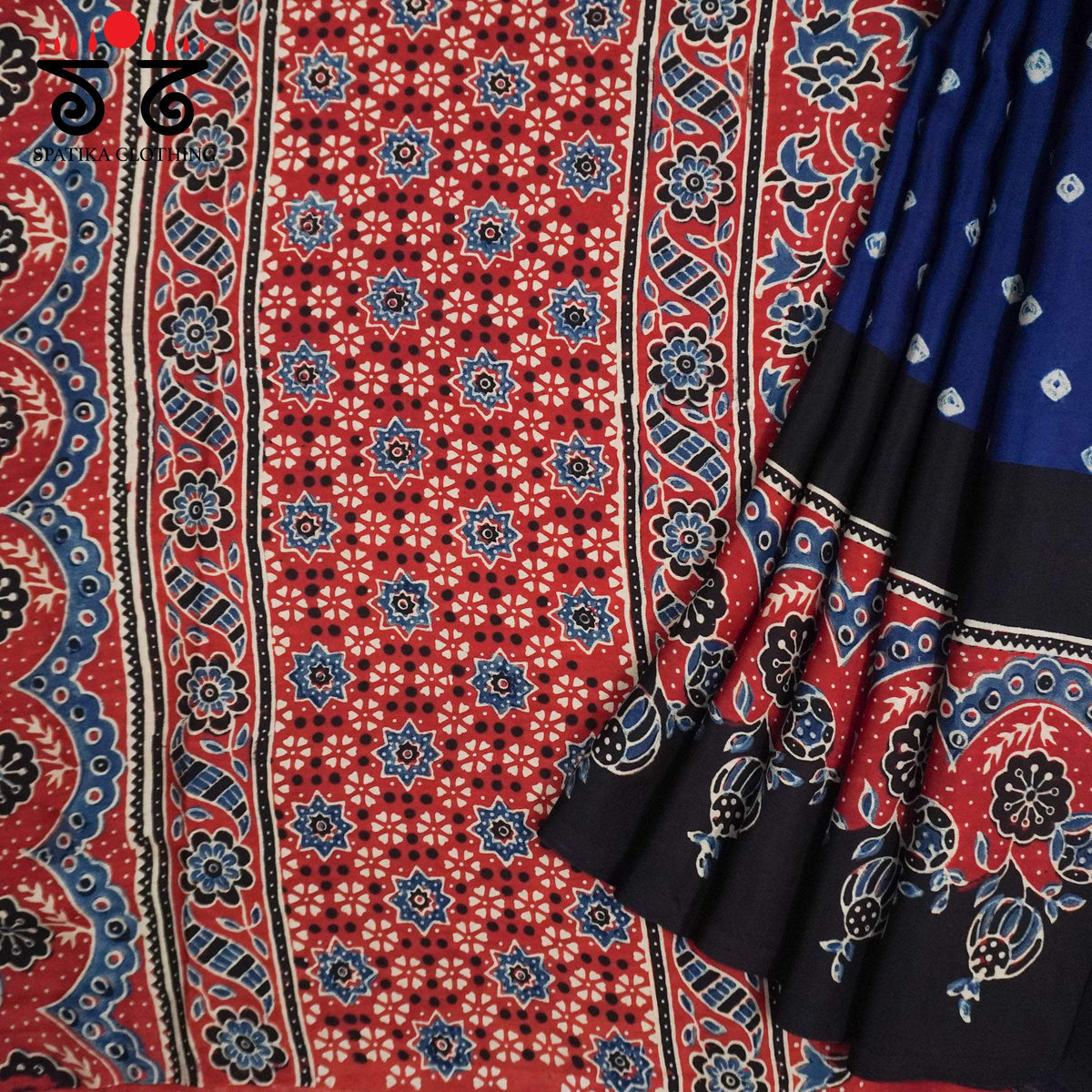 Ajrak - Bandhani Modal Saree
