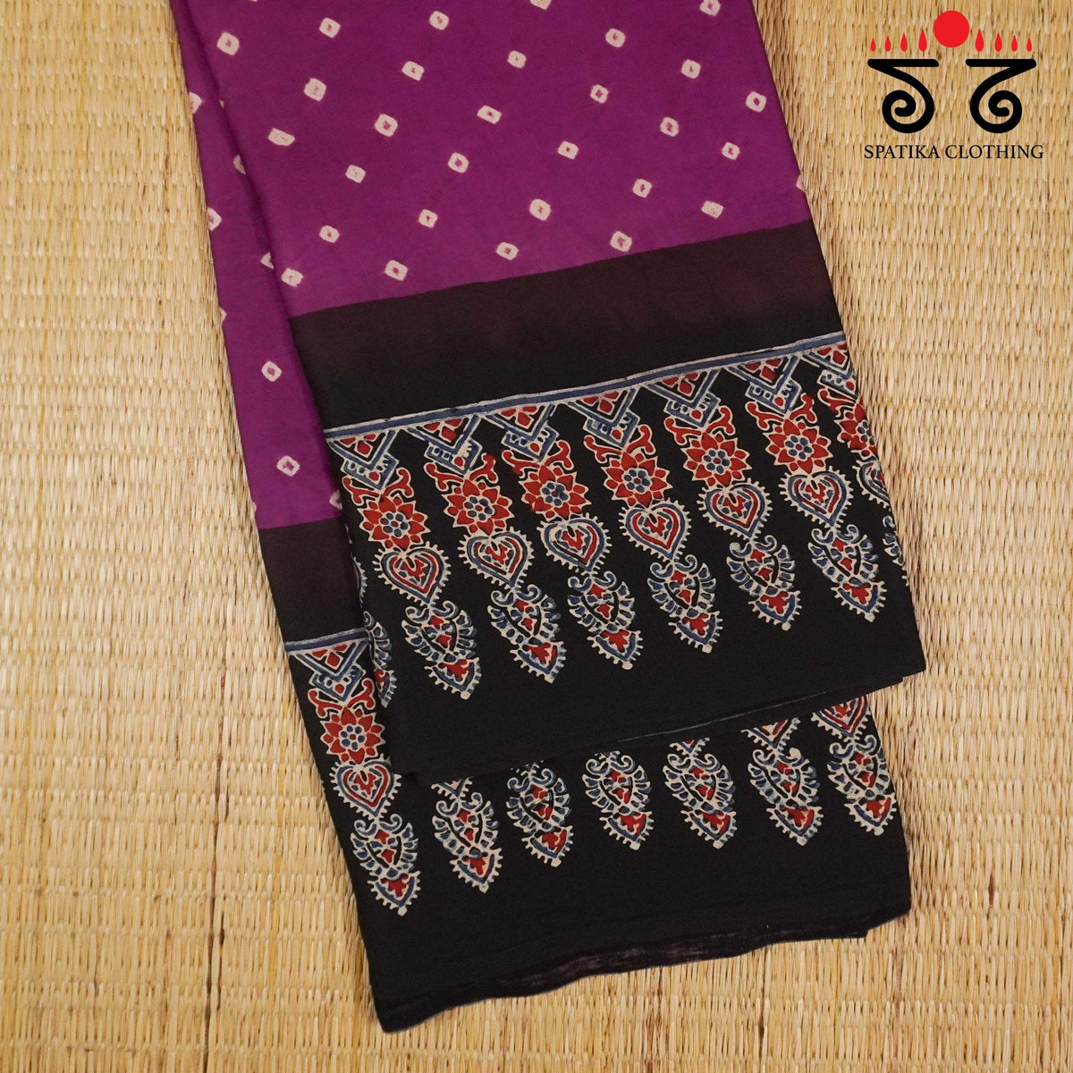 Ajrak - Bandhani Modal Saree
