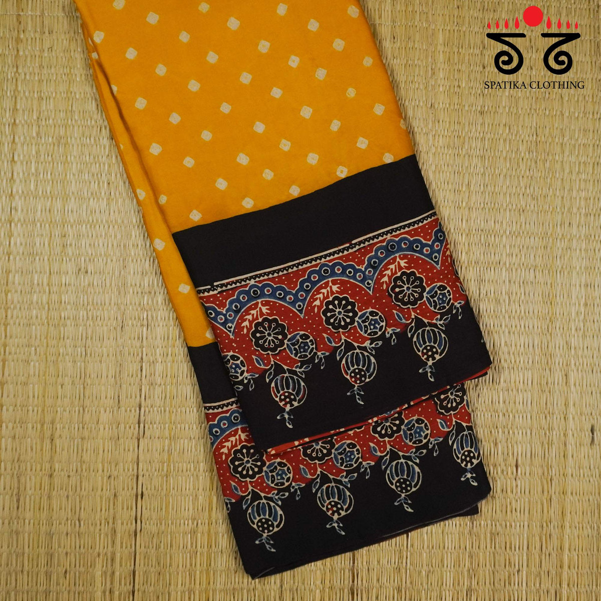 Ajrak - Bandhani Modal Saree