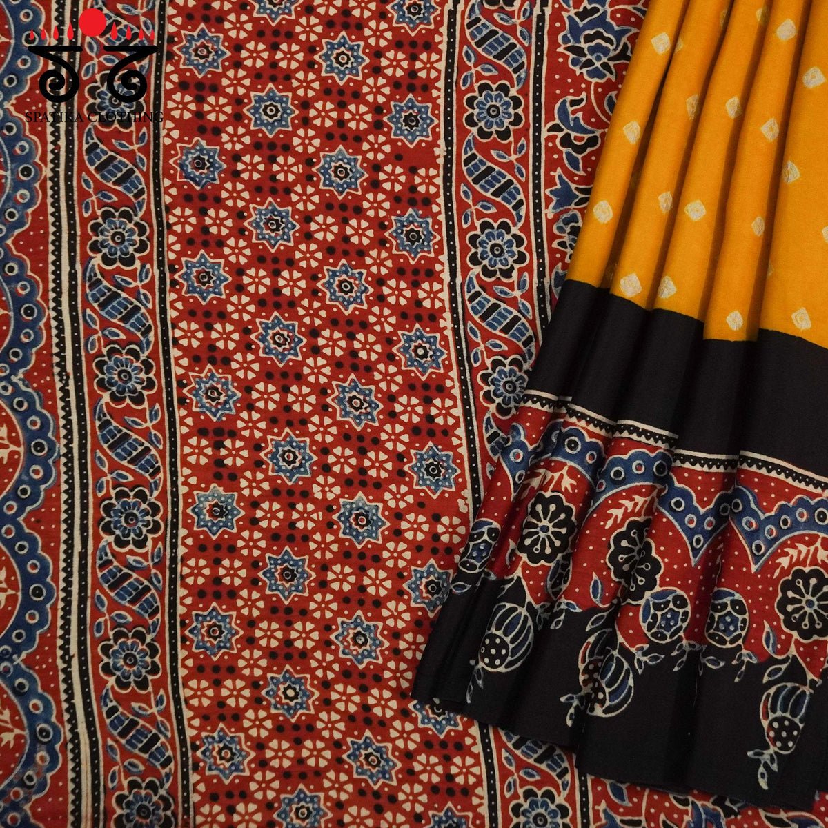 Ajrak - Bandhani Modal Saree