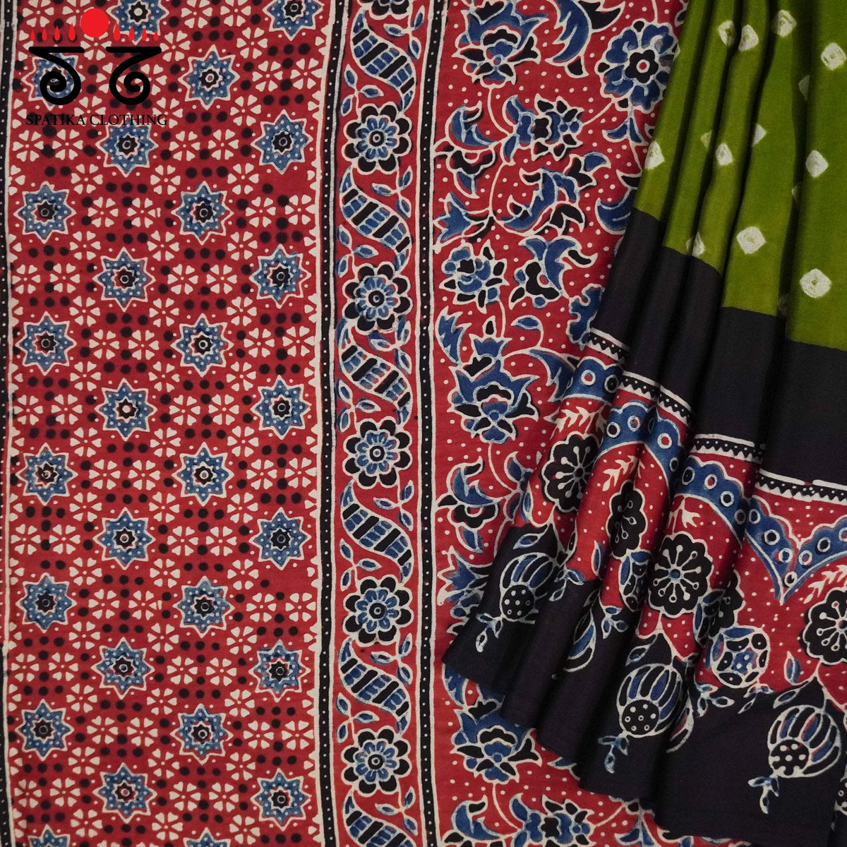 Ajrak - Bandhani Modal Saree