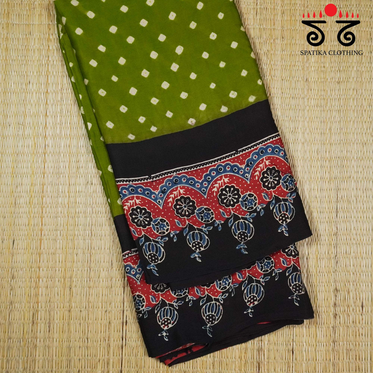 Ajrak - Bandhani Modal Saree