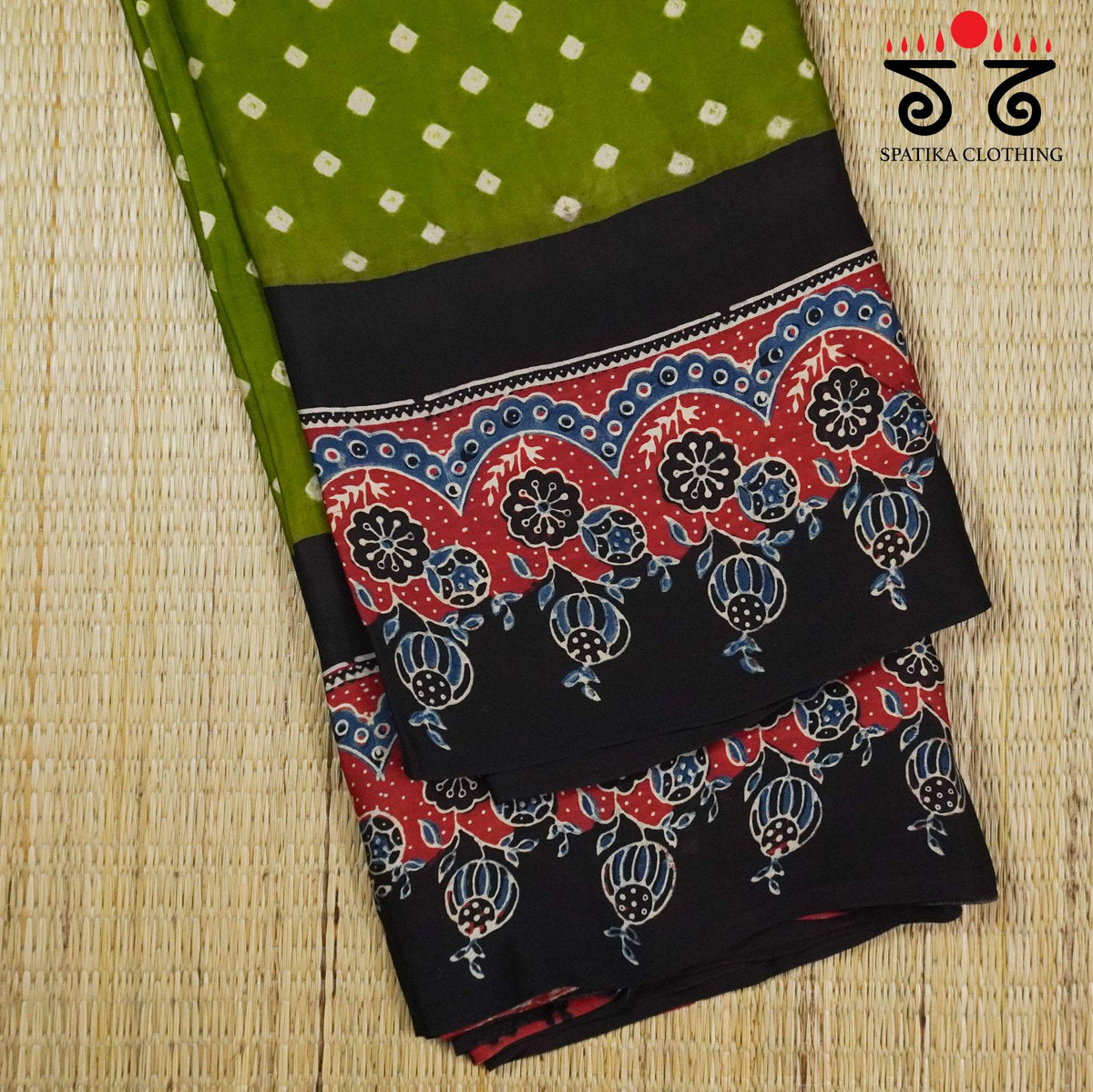 Ajrak - Bandhani Modal Saree