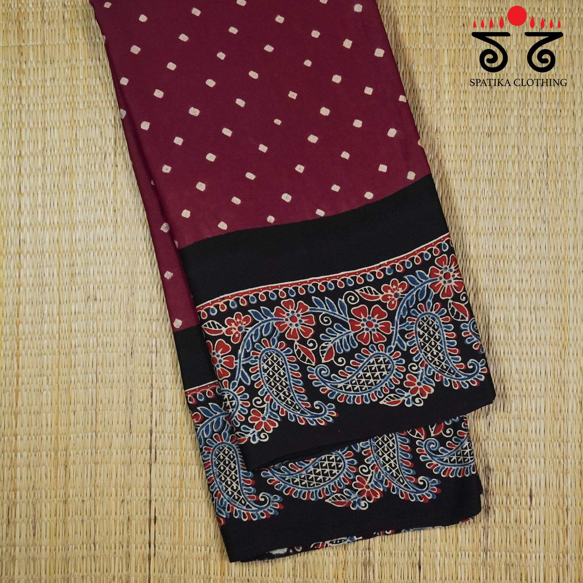 Ajrak - Bandhani Modal Saree