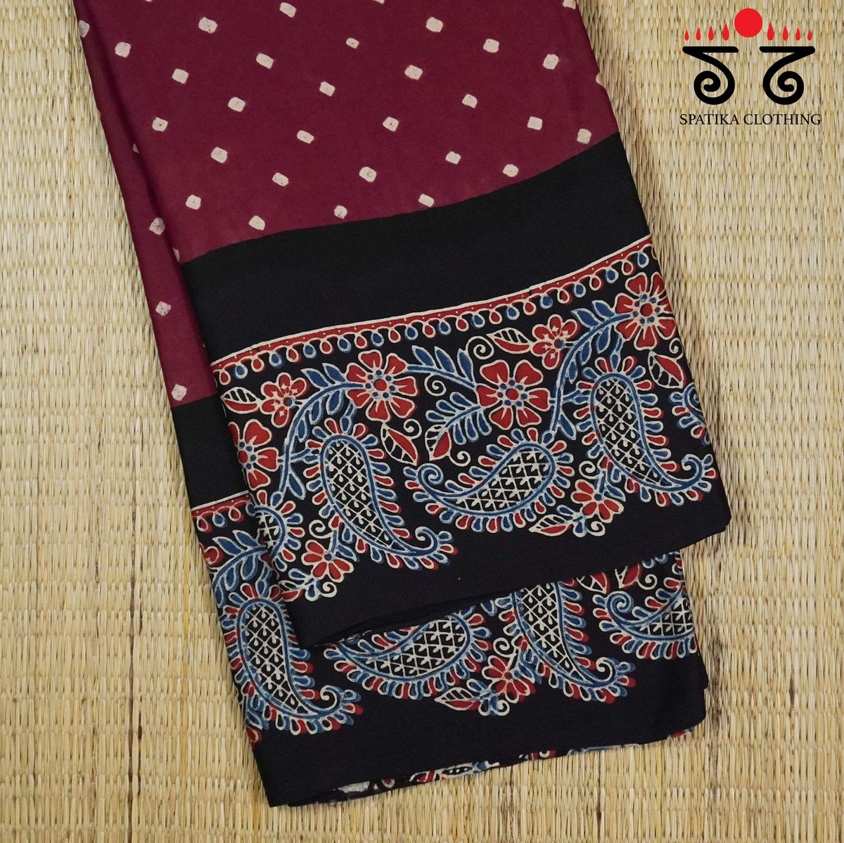 Ajrak - Bandhani Modal Saree