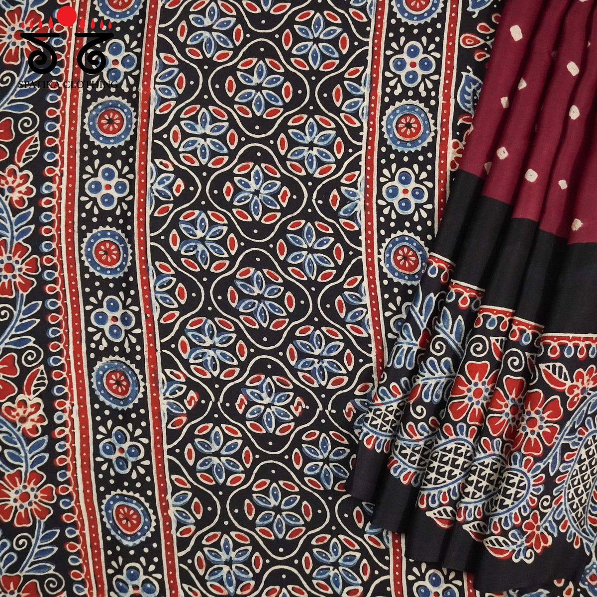 Ajrak - Bandhani Modal Saree
