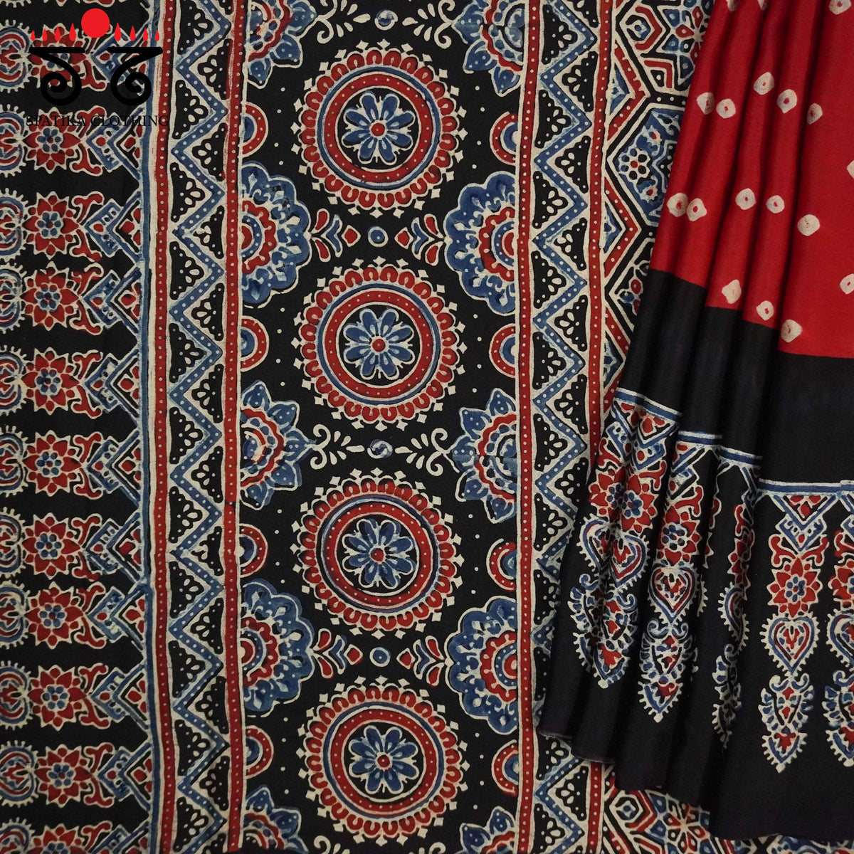 Ajrak - Bandhani Modal Saree