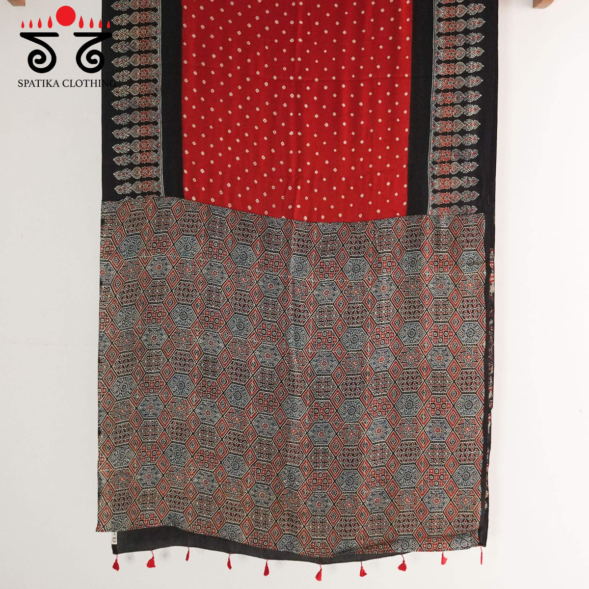 Ajrak - Bandhani Modal Saree