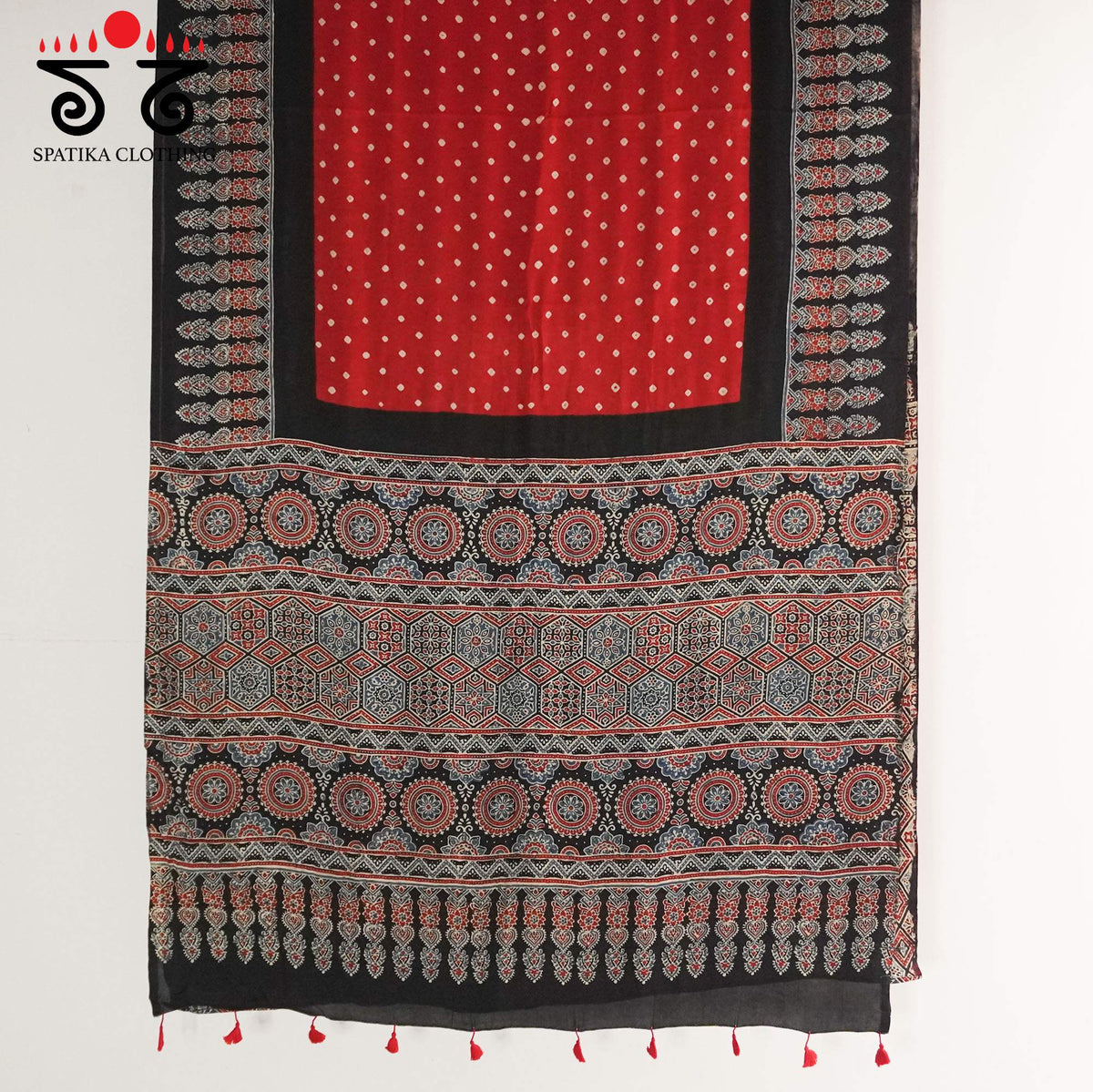 Ajrak - Bandhani Modal Saree