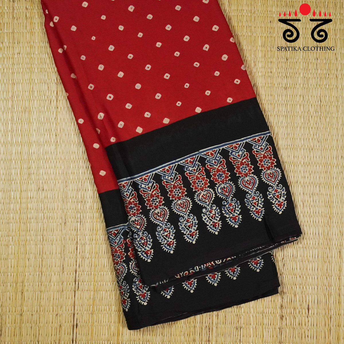 Ajrak - Bandhani Modal Saree