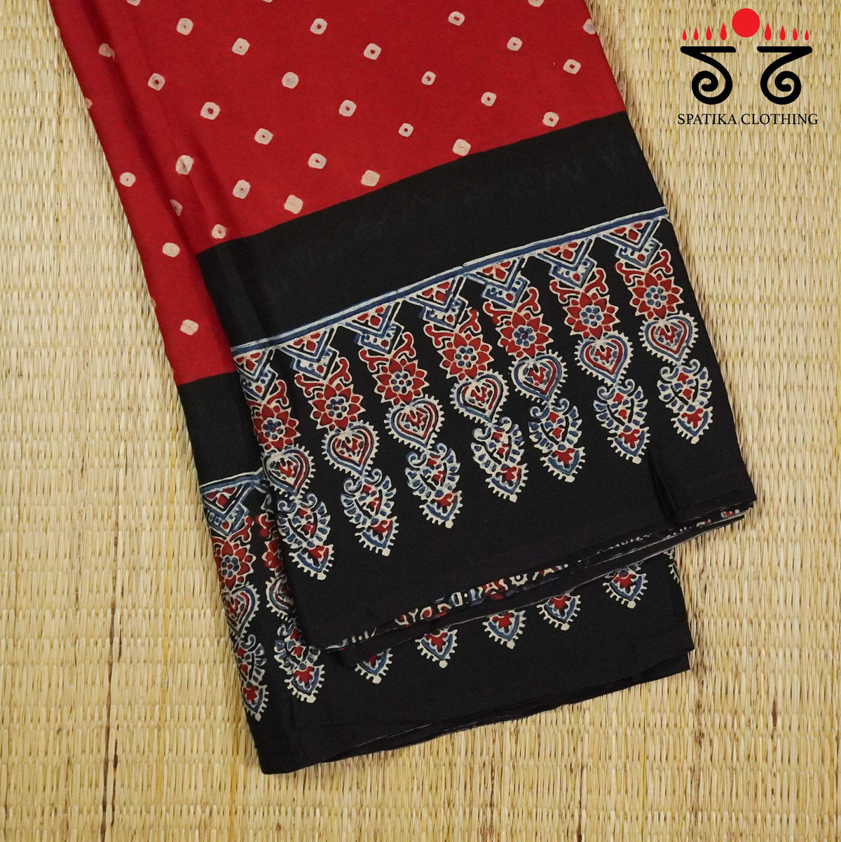 Ajrak - Bandhani Modal Saree