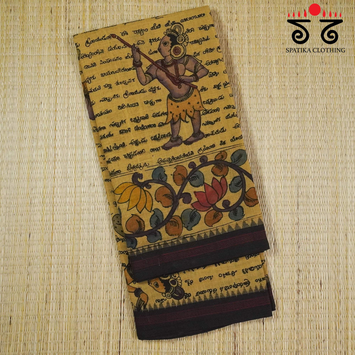 The Ramayana Saree - Pen Kalamkari On Ponduru Saree