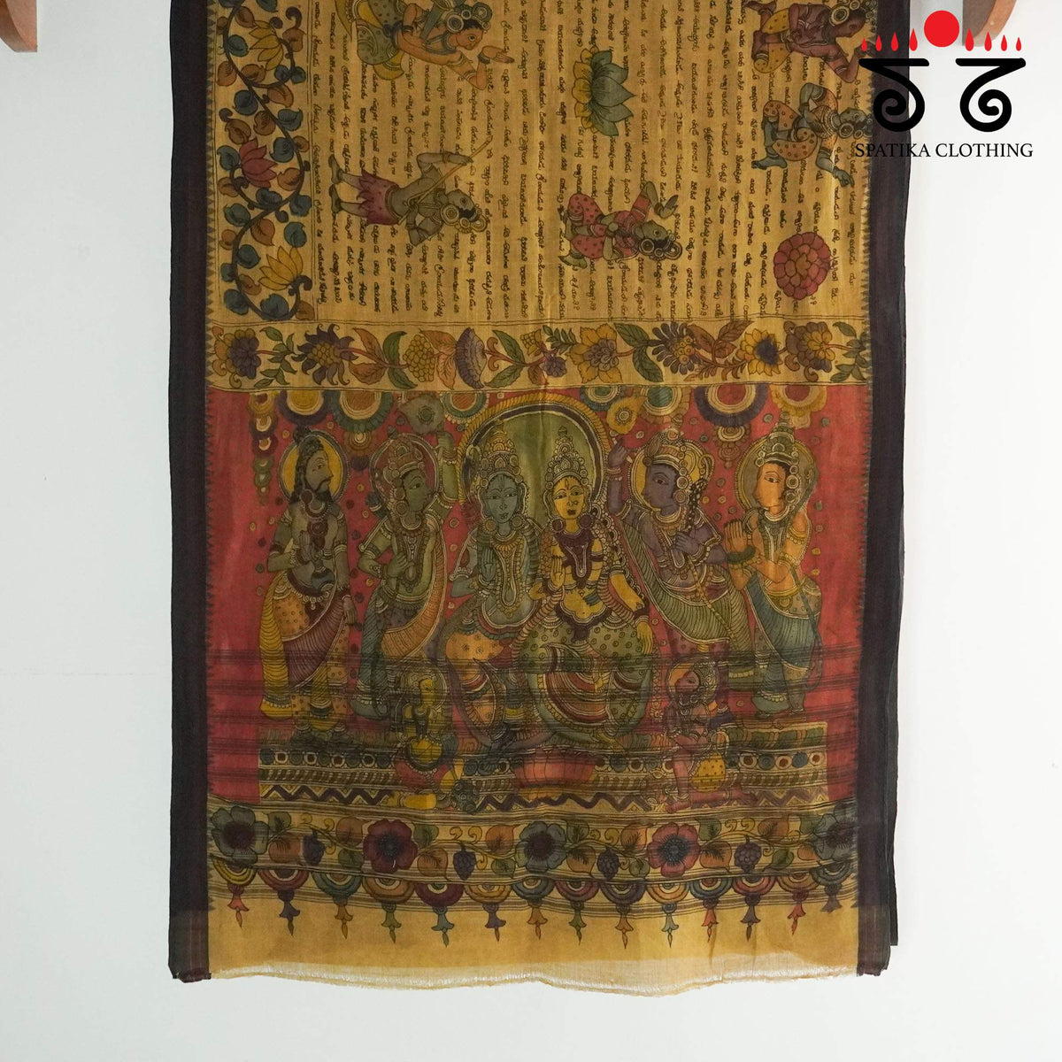 The Ramayana Saree - Pen Kalamkari On Ponduru Saree