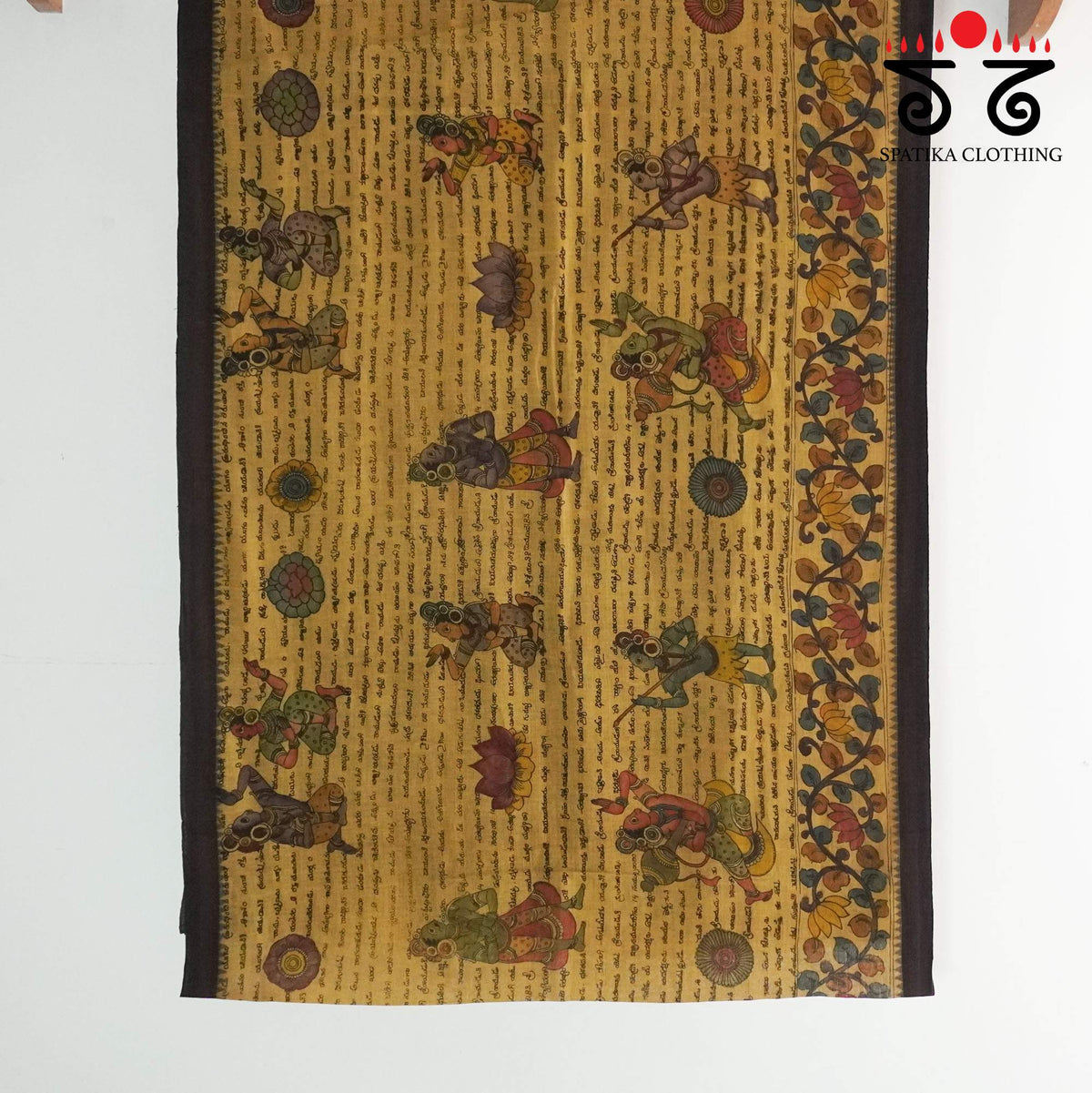 The Ramayana Saree - Pen Kalamkari On Ponduru Saree