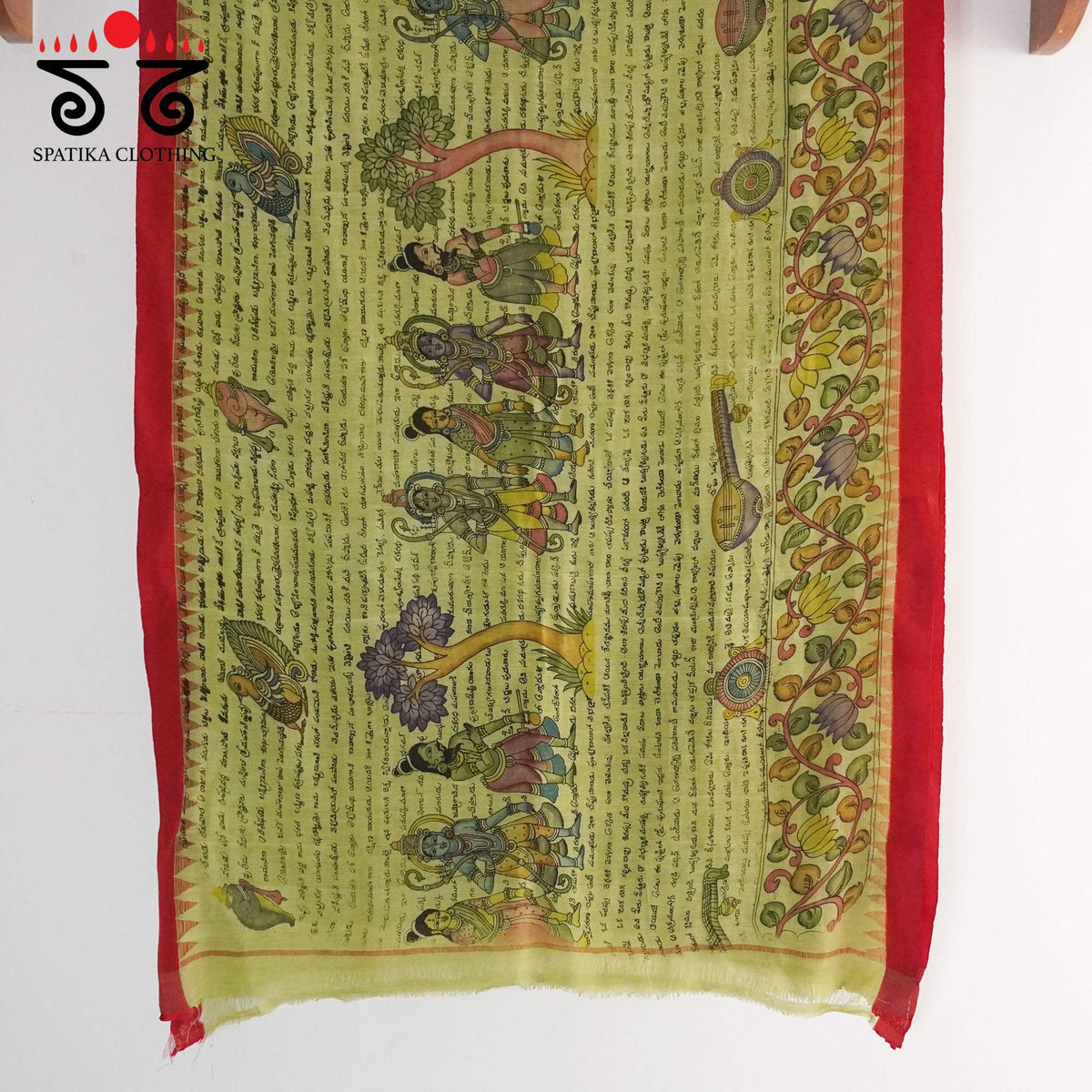 The Ramayana Saree - Pen Kalamkari On Ponduru Saree