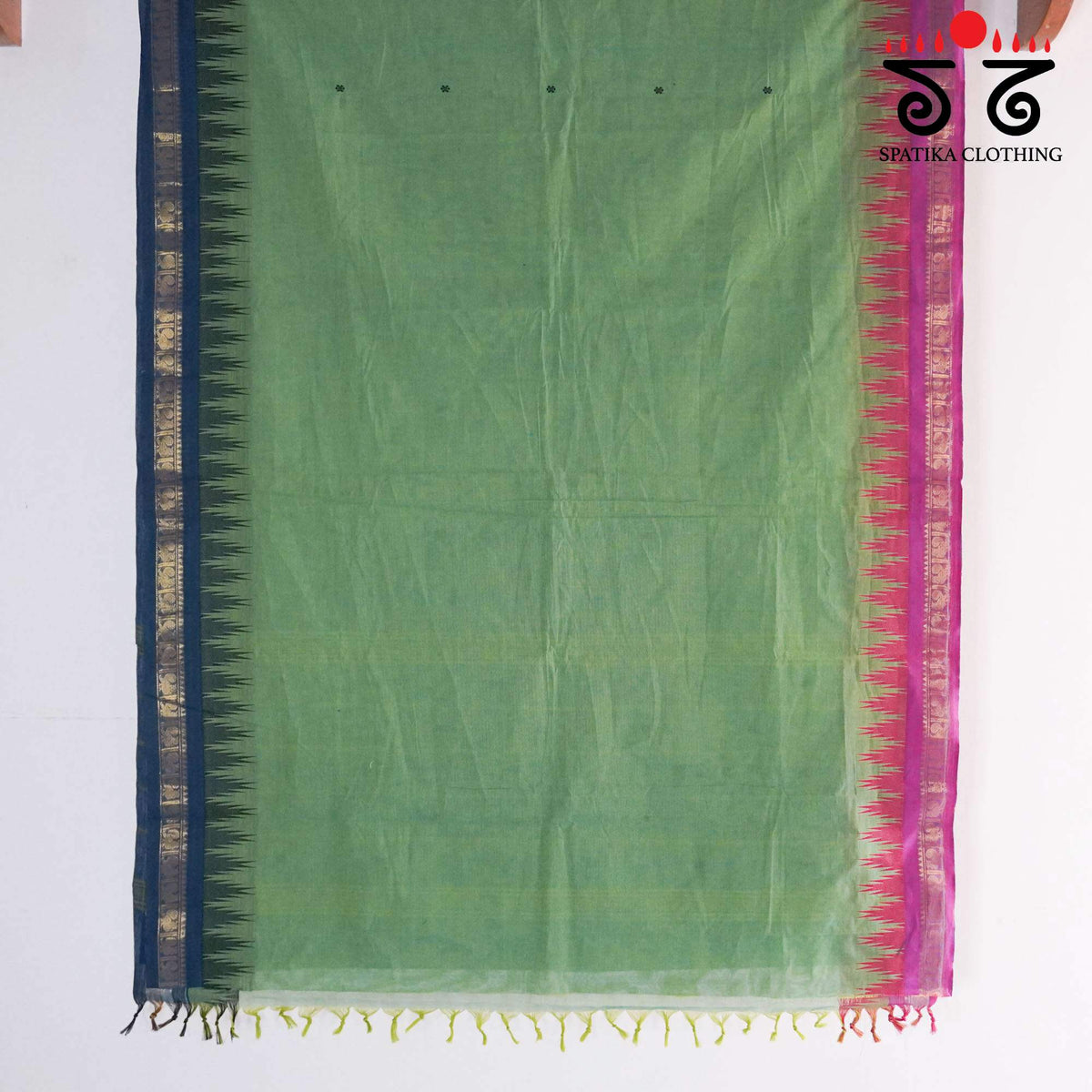 Sage Green Chettinad Cotton Saree