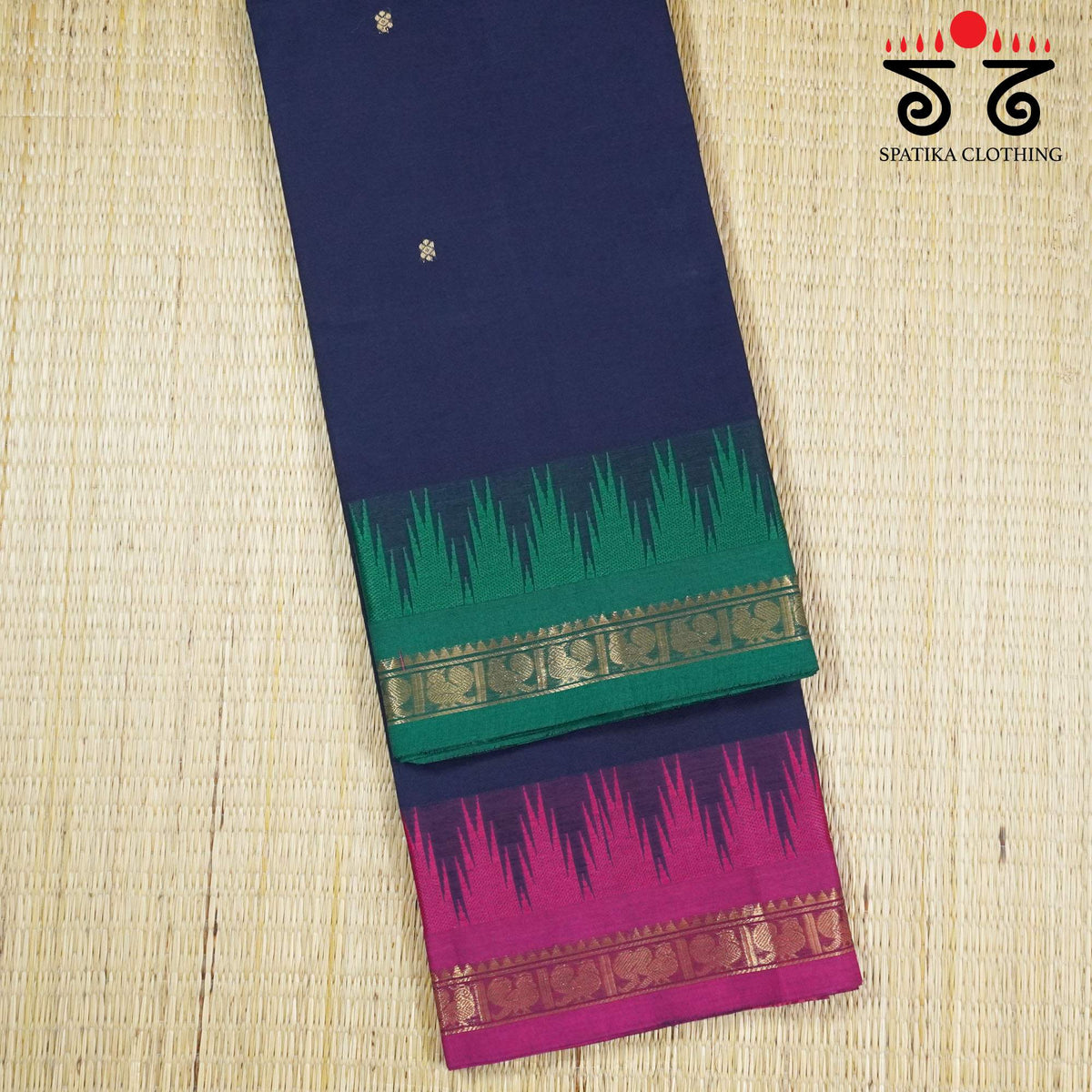Blue Chettinad Cotton Saree
